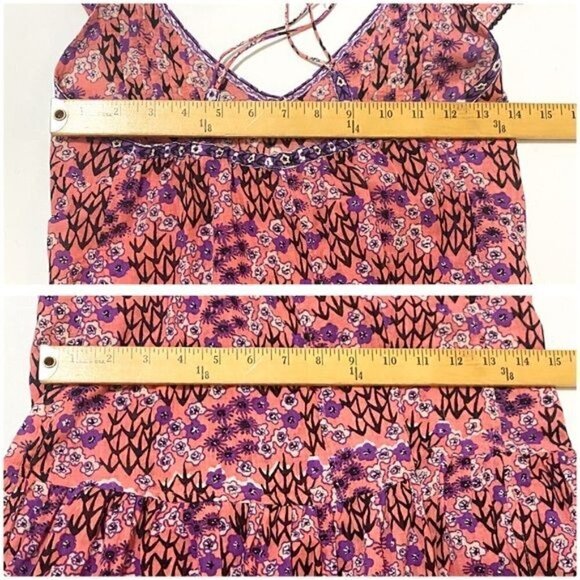 Poupette‎ St Barth dress, Pink Cold Shoulder Criss Cross Back A line Mini dress - Picture 14 of 14